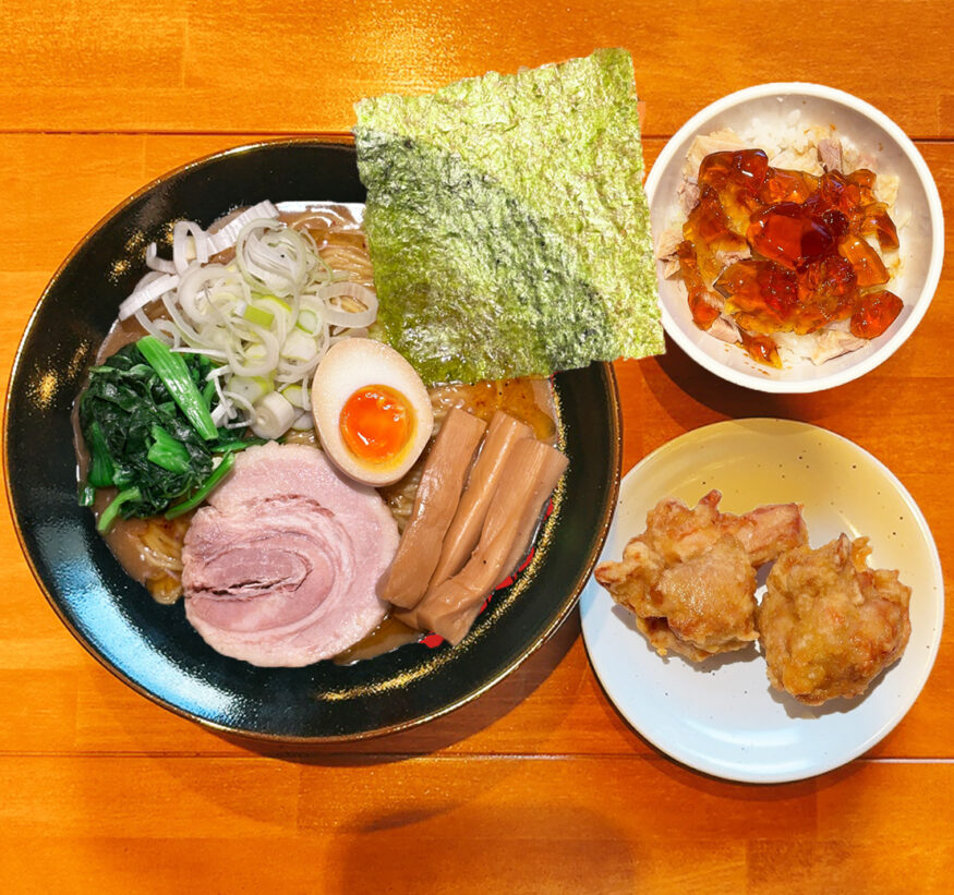  伊勢海老ラーメン＆ミニかつお飯＆唐揚げセット